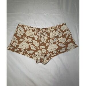 American Eagle Low Rise Floral Canvas Shorts XS Tropical Beachy Boho Summer